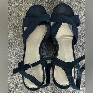 MIA Blue Sandals with Adjustable Ankle Strap
